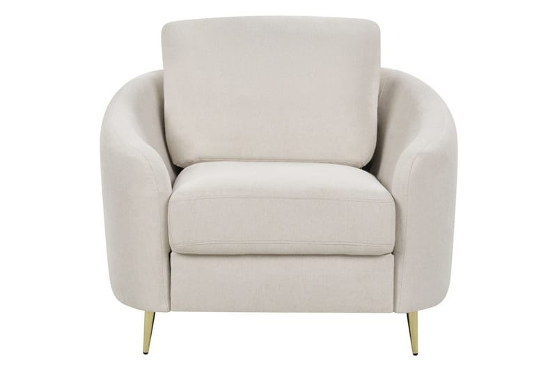 Lenestol Trosa - Beige, gull - Møbler - Stoler - Lenestoler