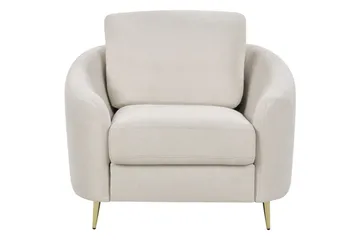 Lenestol Trosa - Beige, gull - Møbler - Stoler - Lenestoler