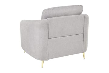 Lenestol Trosa - Grå, gull, Grå, Gull - Møbler - Stoler - Lenestoler