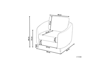 Lenestol Trosa - Grå, gull, Grå, Gull - Møbler - Stoler - Lenestoler