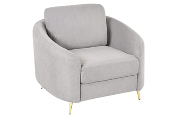 Lenestol Trosa - Grå, gull, Grå, Gull - Møbler - Stoler - Lenestoler