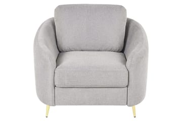 Lenestol Trosa - Grå, gull, Grå, Gull - Møbler - Stoler - Lenestoler