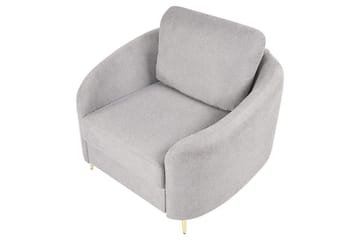 Lenestol Trosa - Grå, gull, Grå, Gull - Møbler - Stoler - Lenestoler