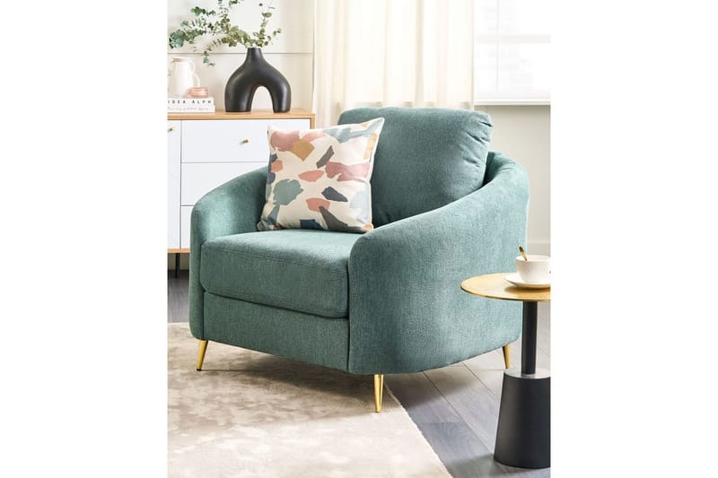 Lenestol Trosa - Grønn, gull, Grønt, gull - Møbler - Stoler - Lenestoler