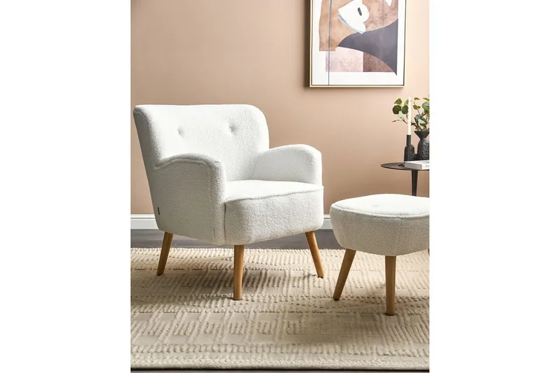 Lenestol Tumba - Hvit, Svart - Møbler - Stoler - Lenestoler