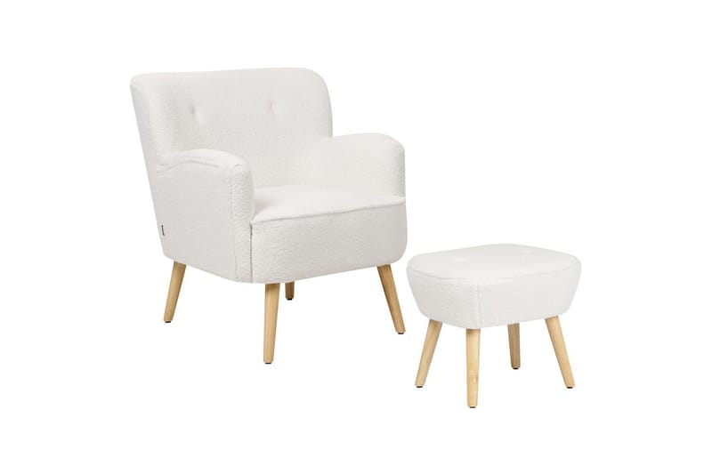 Lenestol Tumba - Hvit, Svart - Møbler - Stoler - Lenestoler