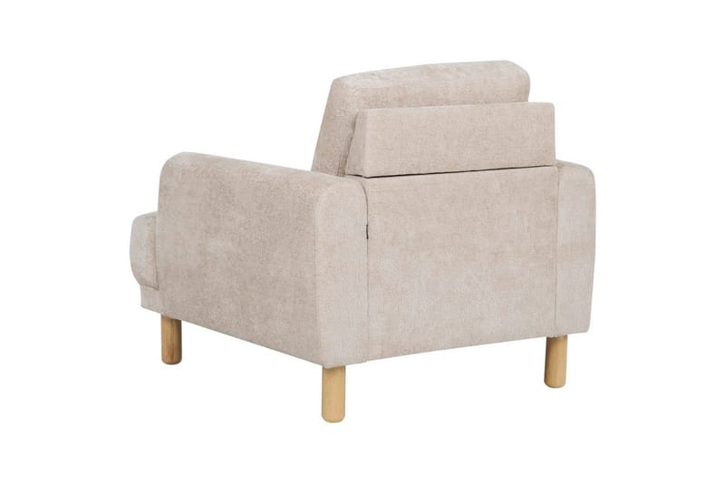 Lenestol Tuve - Beige, lyst tre/Bouclé - Møbler - Stoler - Lenestoler