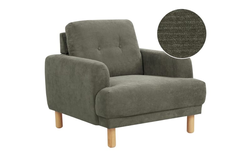 Lenestol Tuve, Grønn, lyst tre/Manchesterstoff