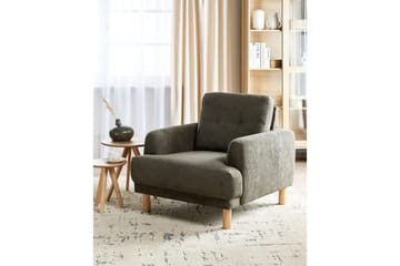 Lenestol Tuve - Grønn, lyst tre/Manchesterstoff - Møbler - Stoler - Lenestoler