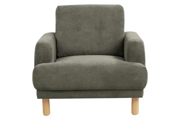 Lenestol Tuve - Grønn, lyst tre/Manchesterstoff - Møbler - Stoler - Lenestoler