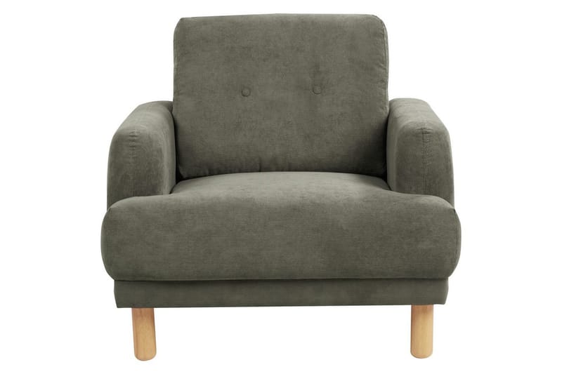 Lenestol Tuve - Grønn, lyst tre/Manchesterstoff - Møbler - Stoler - Lenestoler