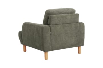 Lenestol Tuve - Grønn, lyst tre/Manchesterstoff - Møbler - Stoler - Lenestoler