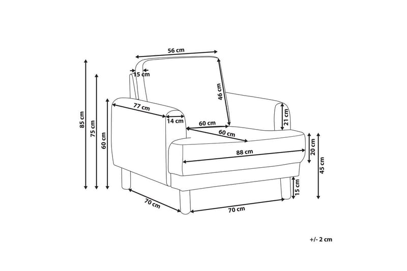 Lenestol Tuve - Hvit, lyst tre/Polyester - Møbler - Stoler - Lenestoler