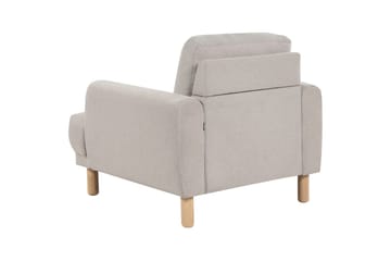 Lenestol Tuve - Taupe, lyst tre/Polyester - Møbler - Stoler - Lenestoler