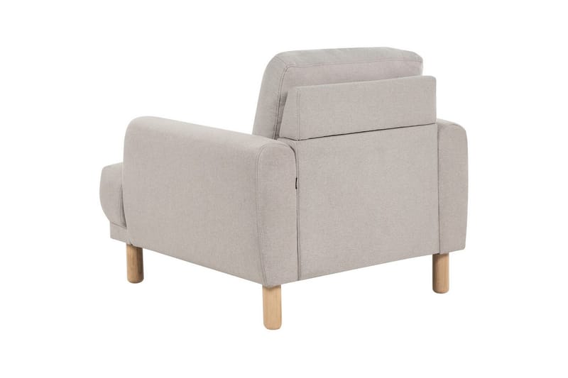 Lenestol Tuve - Taupe, lyst tre/Polyester - Møbler - Stoler - Lenestoler