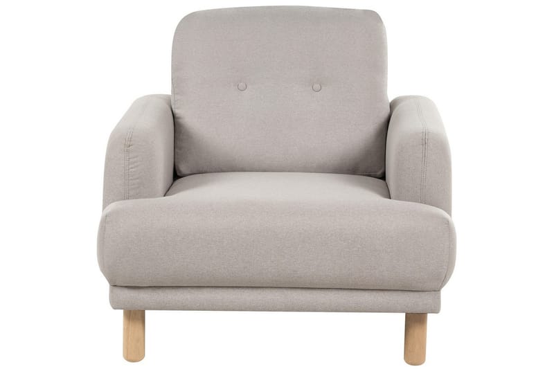 Lenestol Tuve - Taupe, lyst tre/Polyester - Møbler - Stoler - Lenestoler