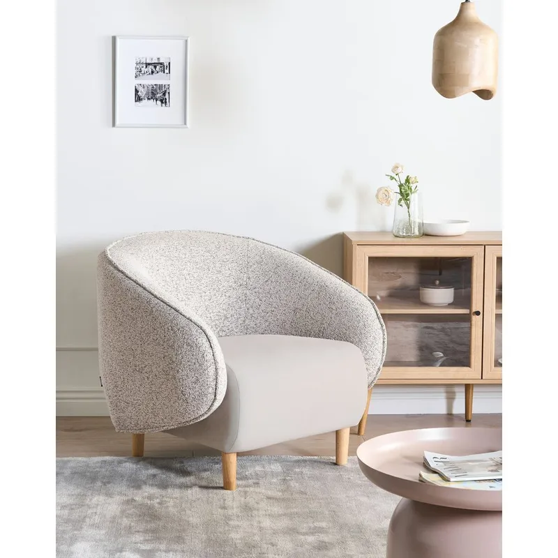 Lenestol Umeå - Beige, lyst tre - Møbler - Stoler - Lenestoler