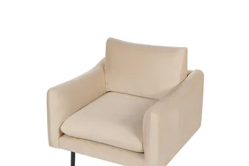 Lenestol Vinterbro - Beige, svart/fløyel, Beige, svart/Fløyel - Møbler - Stoler - Lenestoler