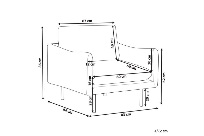 Lenestol Vinterbro - Brun, Svart/Chenille - Møbler - Stoler - Lenestoler