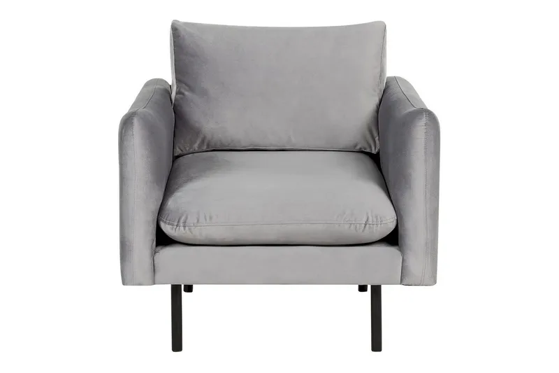 Lenestol Vinterbro - Grå, svart/fløyel, Grå, svart/Fløyel - Møbler - Stoler - Lenestoler