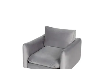 Lenestol Vinterbro - Grå, svart/fløyel, Grå, svart/Fløyel - Møbler - Stoler - Lenestoler