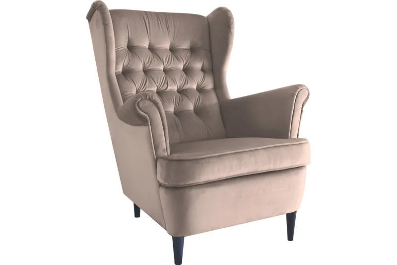 Öronlappsfåtölj Beige