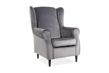 Abaron Ørelapplenestol - Grå - Møbler - Stoler - Lenestoler - Ørelappstol