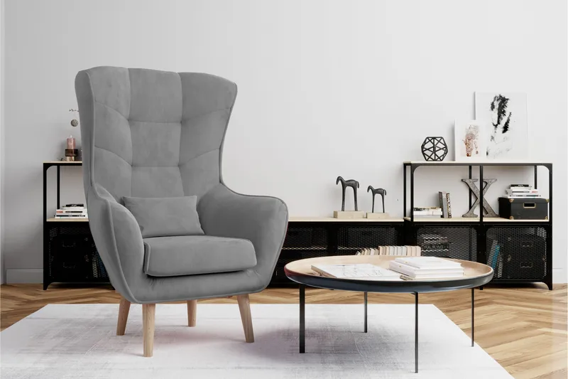 Arti Ørelapplenestol - Grå - Møbler - Stoler - Lenestoler - Ørelappstol