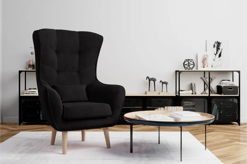 Arti Ørelapplenestol - Svart - Møbler - Stoler - Lenestoler - Ørelappstol