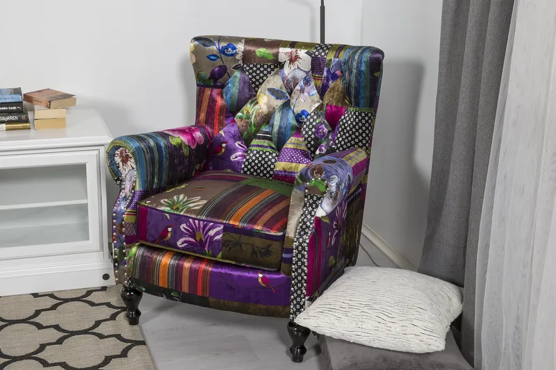 London Lenestol - stoff mønstret - Møbler - Stoler - Lenestoler - Ørelappstol