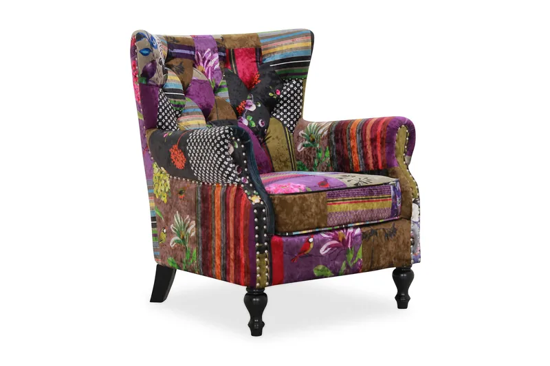 London Lenestol, stoff mønstret