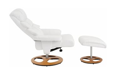 Tabia Lenestol Kunstlær - Hvit - Møbler - Stoler - Lenestoler - Ørelappstol