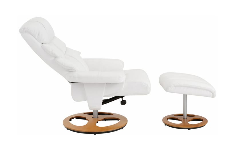 Tabia Lenestol Kunstlær - Hvit - Møbler - Stoler - Lenestoler - Ørelappstol