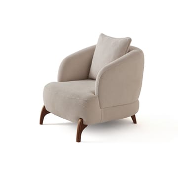 Ørelappstol Atelier Del Sofa Bonjo Walnut (80 x 78 x 80 cm) Beige - Beige - Møbler - Stoler - Lenestoler - Ørelappstol