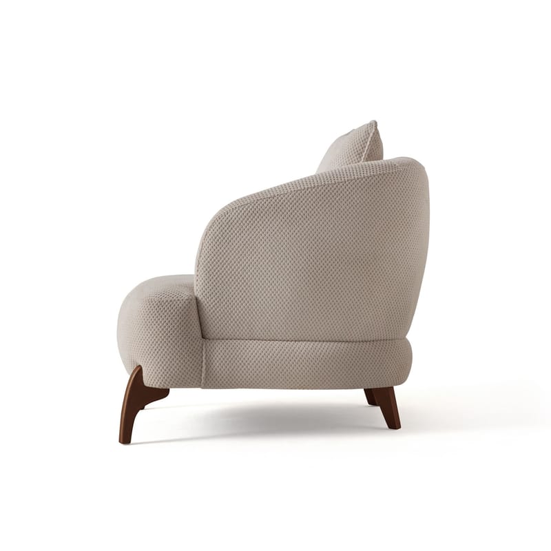 Ørelappstol Atelier Del Sofa Bonjo Walnut (80 x 78 x 80 cm) Beige - Beige - Møbler - Stoler - Lenestoler - Ørelappstol