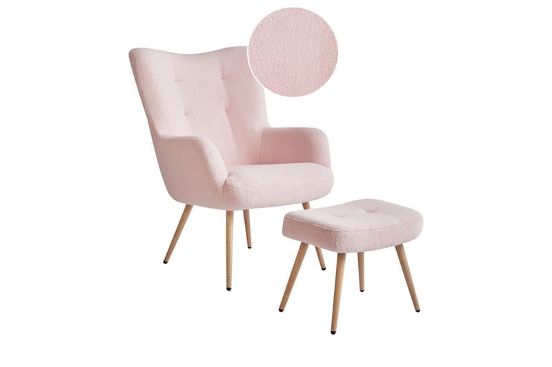 Ørelappstol Vejle, Beige, hvit