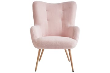 Ørelappstol Vejle - Beige, hvit - Møbler - Stoler - Lenestoler - Ørelappstol