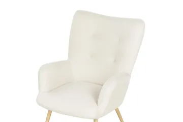 Ørelappstol Vejle - Beige, svart - Møbler - Stoler - Lenestoler - Ørelappstol