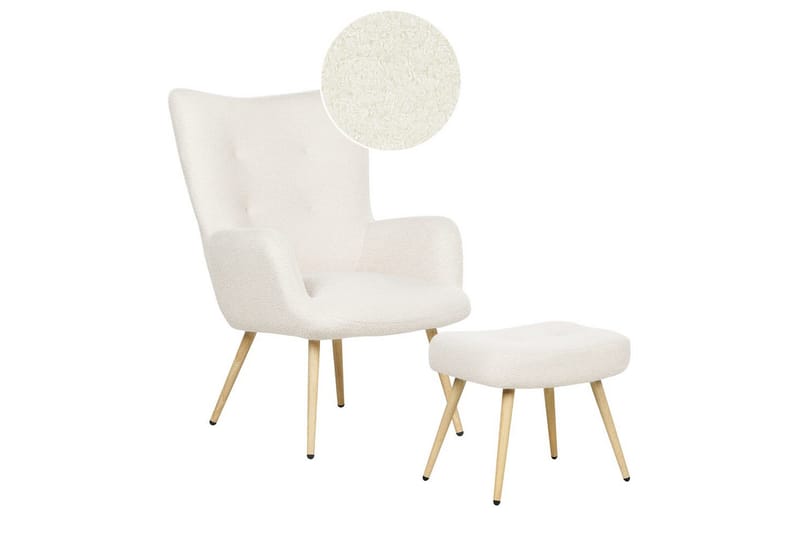 Ørelappstol Vejle - Beige, svart - Møbler - Stoler - Lenestoler - Ørelappstol