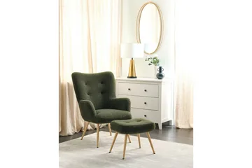 Ørelappstol Vejle - Hvit, Svart - Møbler - Stoler - Lenestoler - Ørelappstol