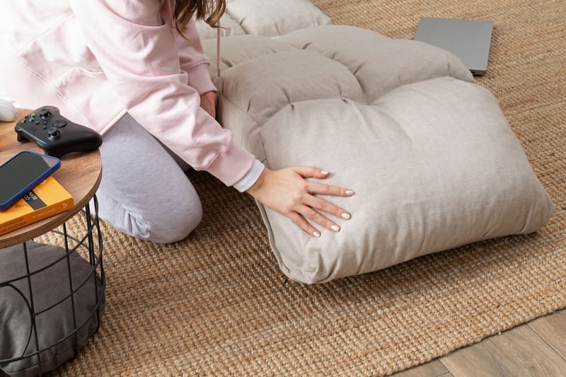 1-seters sovesofa Atelier Del Sofa Fuwa Single (60 x 50 x 60 cm) Krem - Møbler - Stoler - Lenestoler - Sengestol