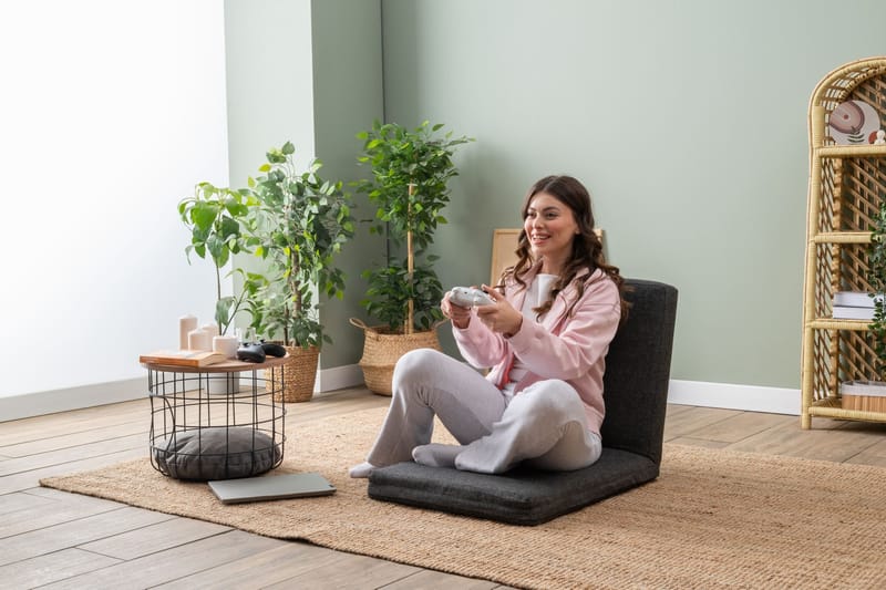 1-seters sovesofa Atelier Del Sofa Tera Single (55 x 65 x 60 cm) Mørk grå - Mørkegrå - Møbler - Stoler - Lenestoler - Sengestol