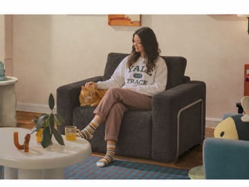 1-seters sovesofa Atelier Del Sofa Wello Single (80 x 70 cm) Antrasitt - Møbler - Stoler - Lenestoler - Sengestol