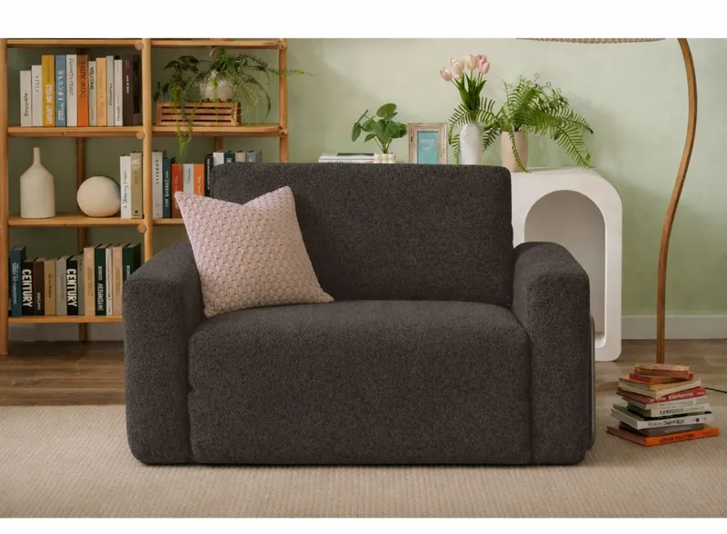 1-seters sovesofa Atelier Del Sofa Wello Single (80 x 70 cm) Antrasitt - Møbler - Stoler - Lenestoler - Sengestol