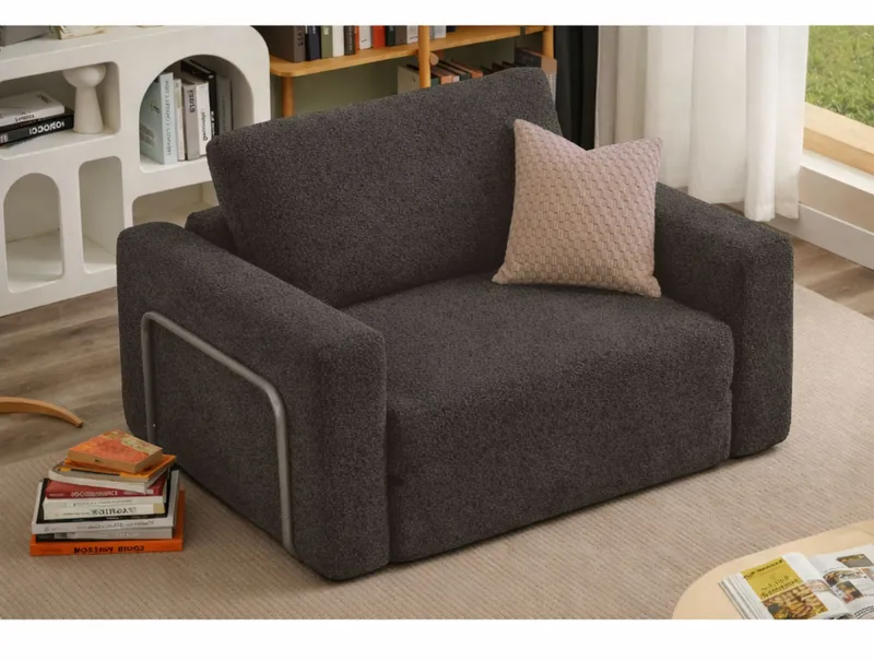 1-seters sovesofa Atelier Del Sofa Wello Single (80 x 70 cm) Antrasitt - Møbler - Stoler - Lenestoler - Sengestol