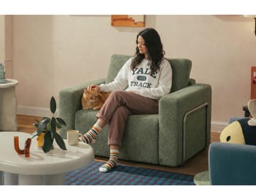 1-seters sovesofa Atelier Del Sofa Wello Single (80 x 70 cm) Grønn - Møbler - Stoler - Lenestoler - Sengestol