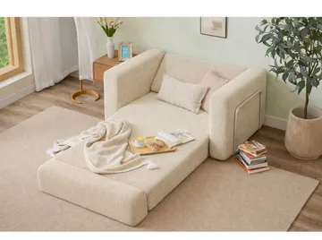 1-seters sovesofa Atelier Del Sofa Wello Single (80 x 70 cm) Krem - Møbler - Stoler - Lenestoler - Sengestol