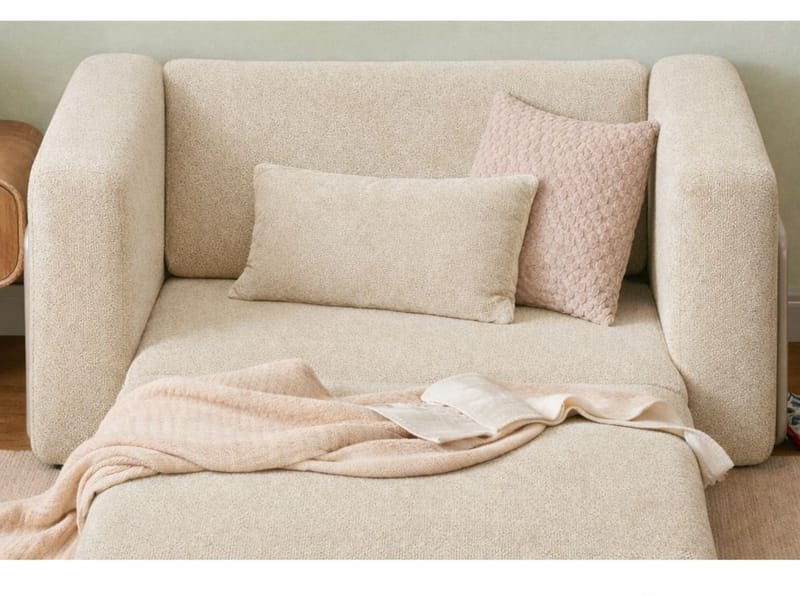 1-seters sovesofa Atelier Del Sofa Wello Single (80 x 70 cm) Krem - Møbler - Stoler - Lenestoler - Sengestol