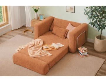 1-seters sovesofa Atelier Del Sofa Wello Single (80 x 70 cm) Oransje - Møbler - Stoler - Lenestoler - Sengestol