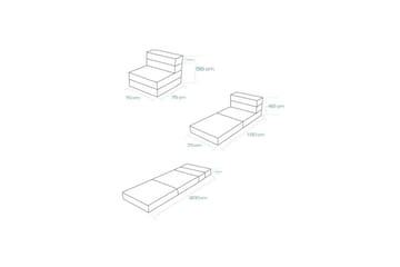 1-seters Sovesofa Maroubridgelcrest Antrasitt - Antrasitt - Møbler - Stoler - Lenestoler - Sengestol